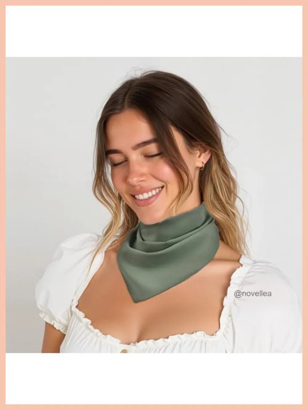 4 Pcs Tie-Back Triangle Head Scarf Bandanas with Hair Pins